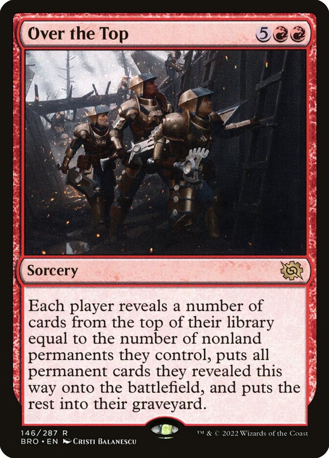 MTG Card Title: Over the Top BRO/146