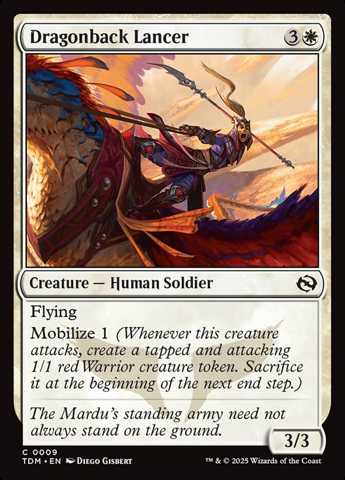 MTG Card Title: Dragonback Lancer TDM/9