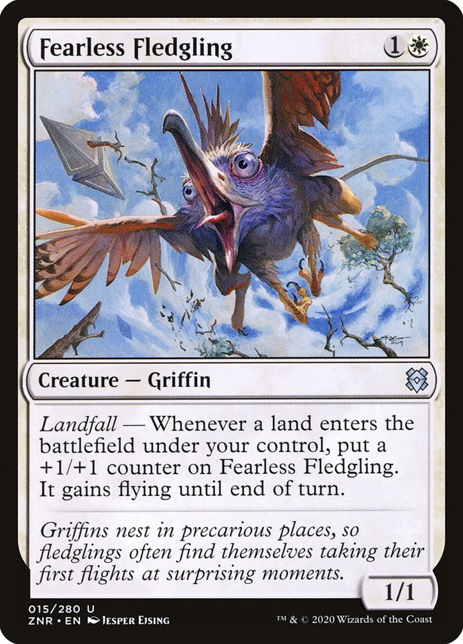 MTG Card Title: Fearless Fledgling ZNR/15