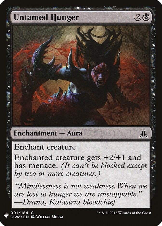 MTG Card Title: Untamed Hunger PLST/OGW-91