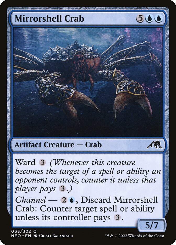 MTG Card Title: Mirrorshell Crab NEO/63