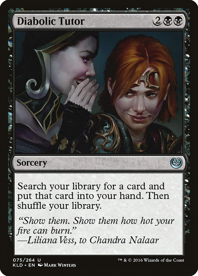 MTG Card Title: Diabolic Tutor KLD/75
