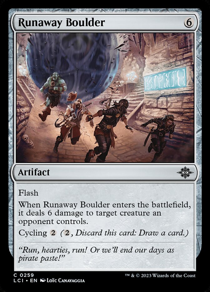 MTG Card Title: Runaway Boulder LCI/259