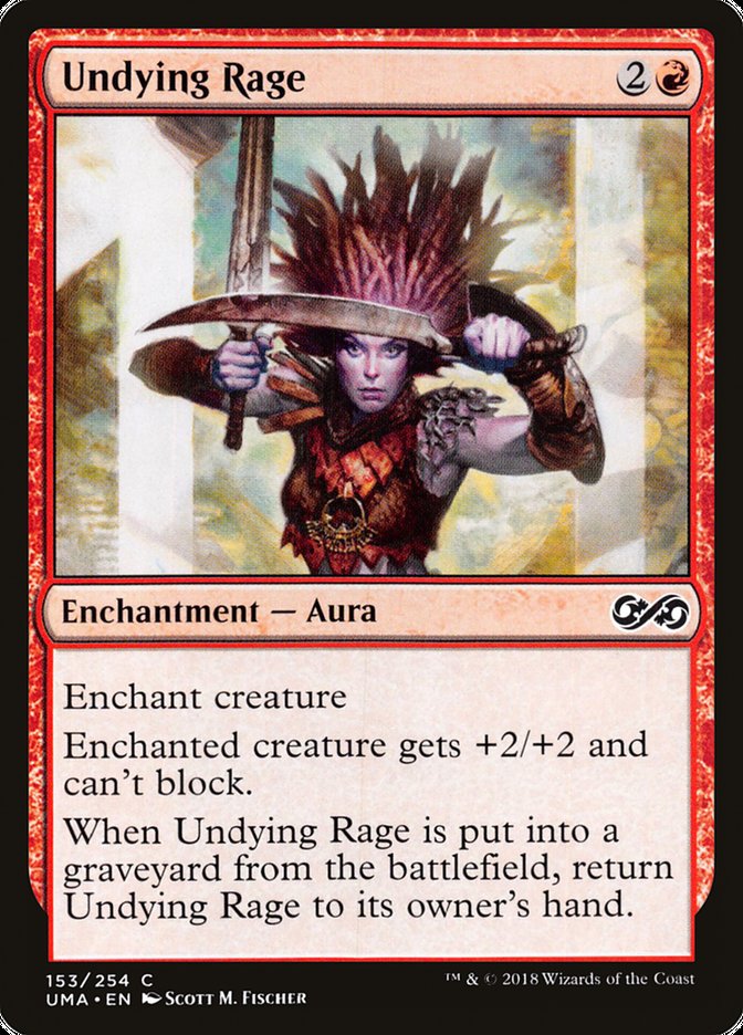 MTG Card Title: Undying Rage UMA/153