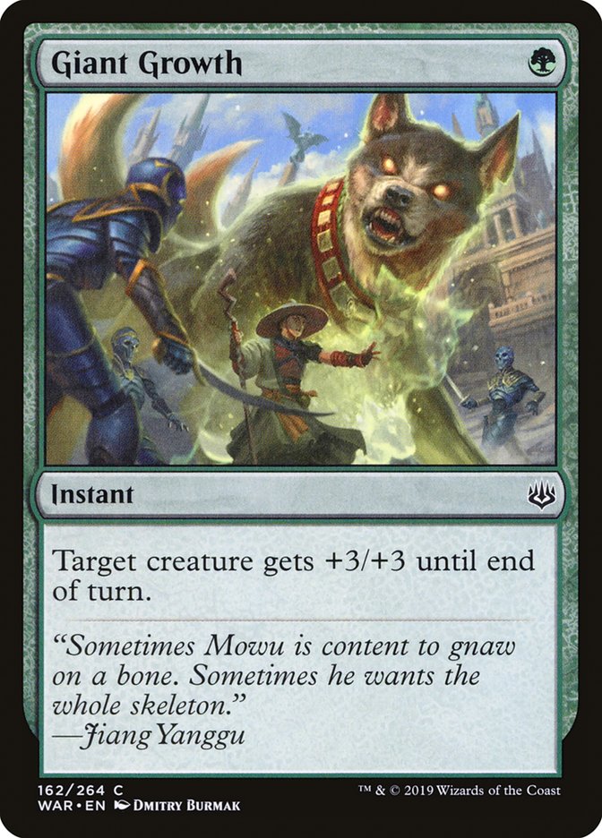 MTG Card Title: Giant Growth WAR/162