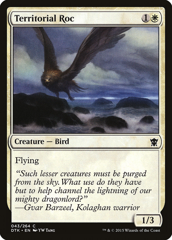 MTG Card Title: Territorial Roc DTK/43