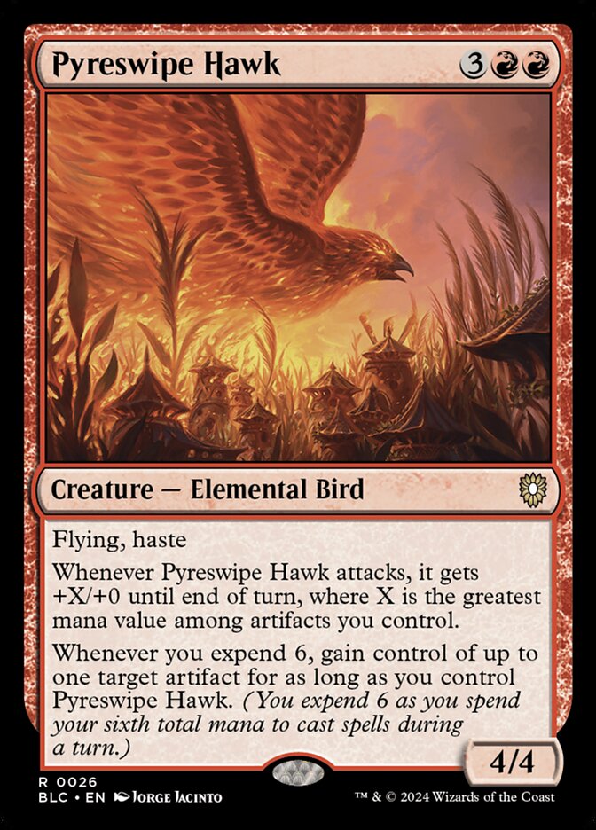 MTG Card Title: Pyreswipe Hawk BLC/26