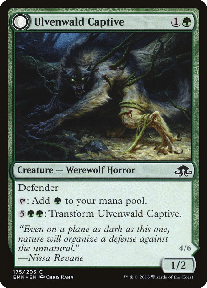 MTG Card Title: Ulvenwald Captive // Ulvenwald Abomination EMN/175