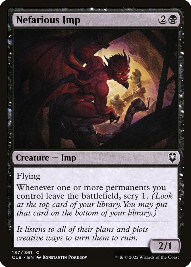 MTG Card Title: Nefarious Imp CLB/137