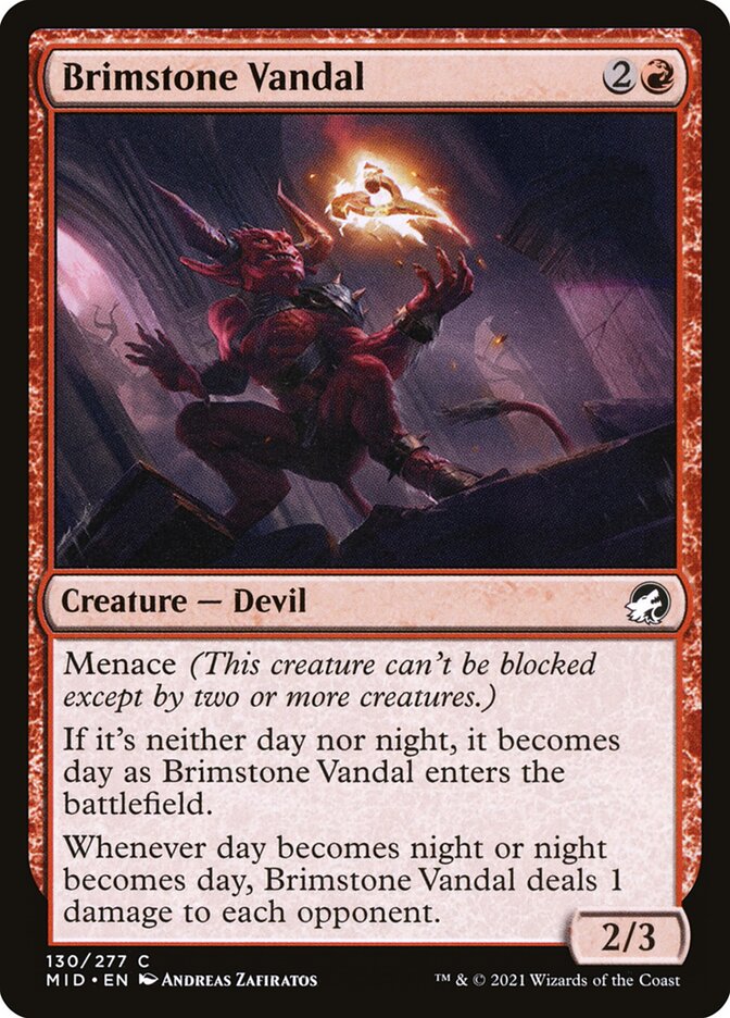 MTG Card Title: Brimstone Vandal MID/130
