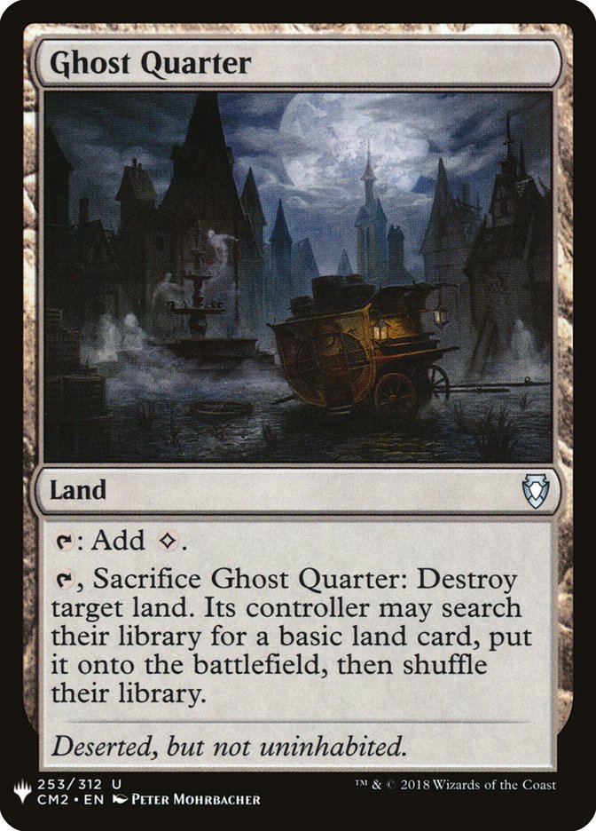 MTG Card Title: Ghost Quarter PLST/CM2-253