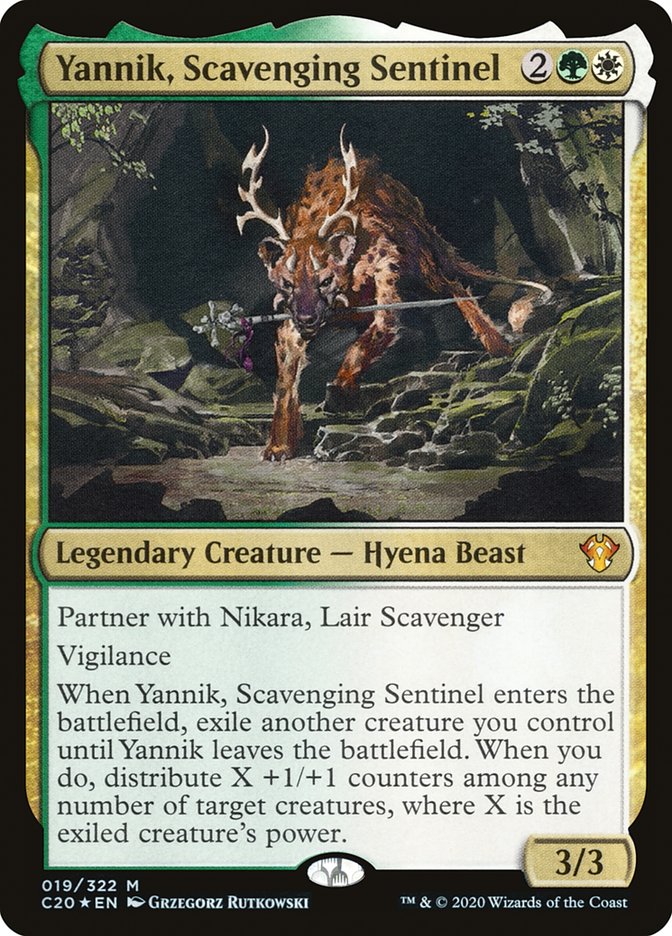 MTG Card Title: Yannik, Scavenging Sentinel C20/19