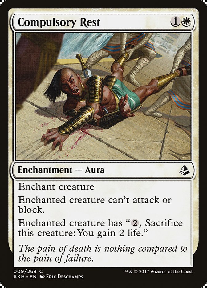 MTG Card Title: Compulsory Rest AKH/9
