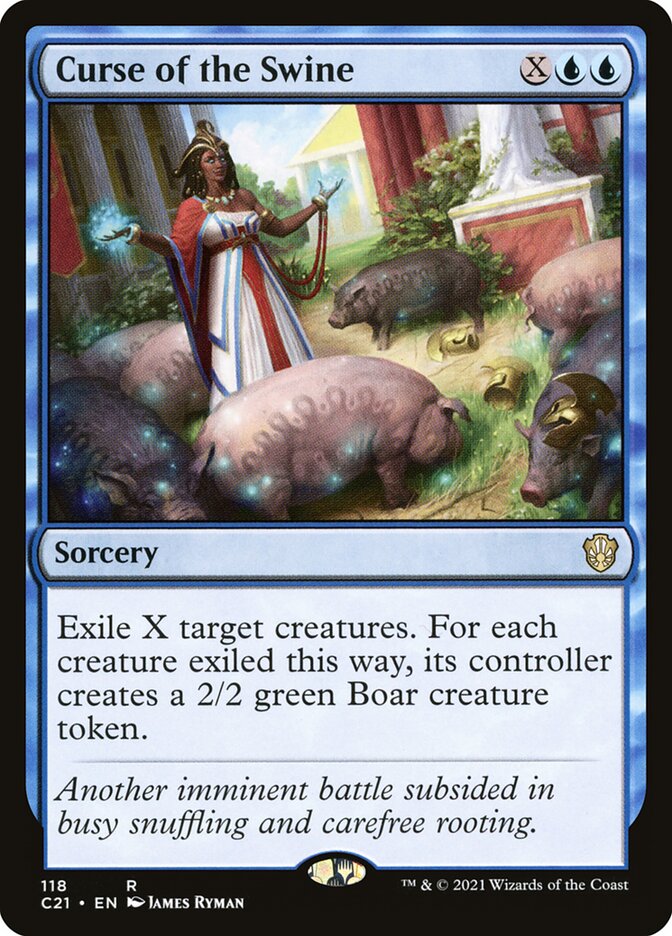 MTG Card Title: Curse of the Swine C21/118