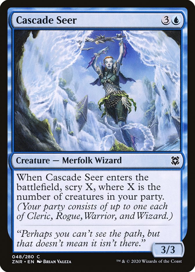 MTG Card Title: Cascade Seer ZNR/48