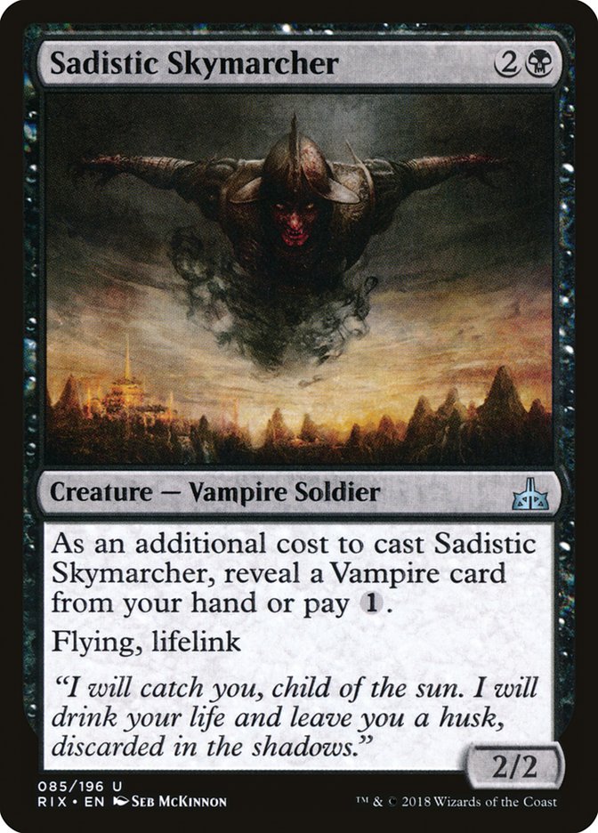 MTG Card Title: Sadistic Skymarcher RIX/85