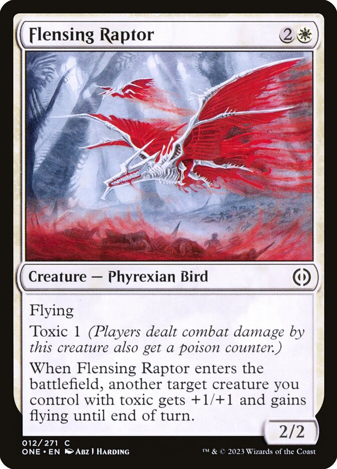MTG Card Title: Flensing Raptor ONE/12
