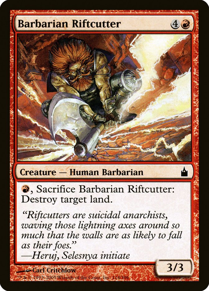 MTG Card Title: Barbarian Riftcutter RAV/114