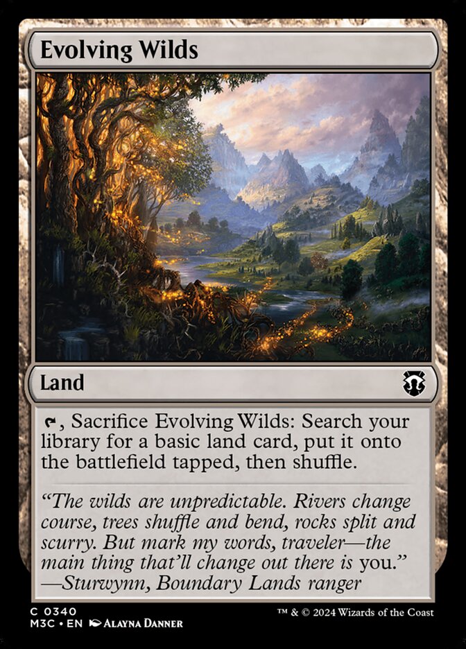 MTG Card Title: Evolving Wilds M3C/340