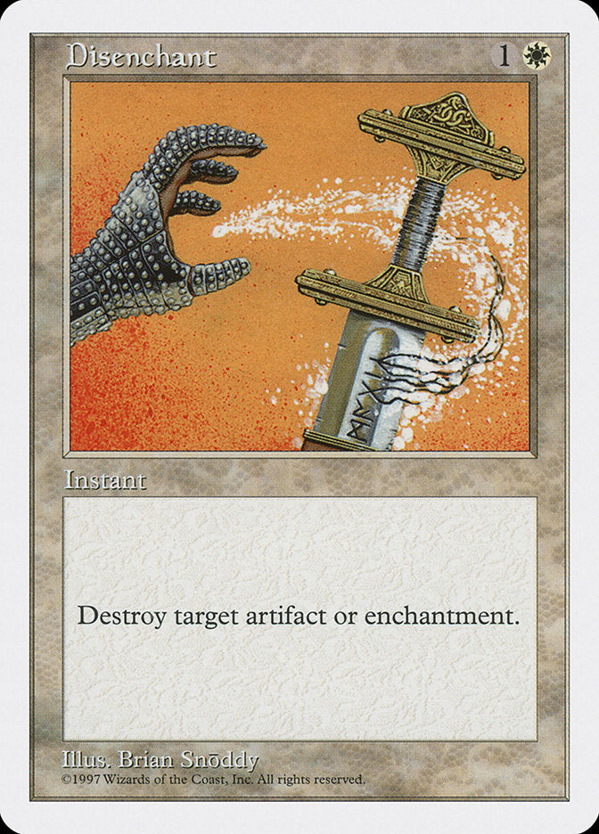 MTG Card Title: Disenchant 5ED/26