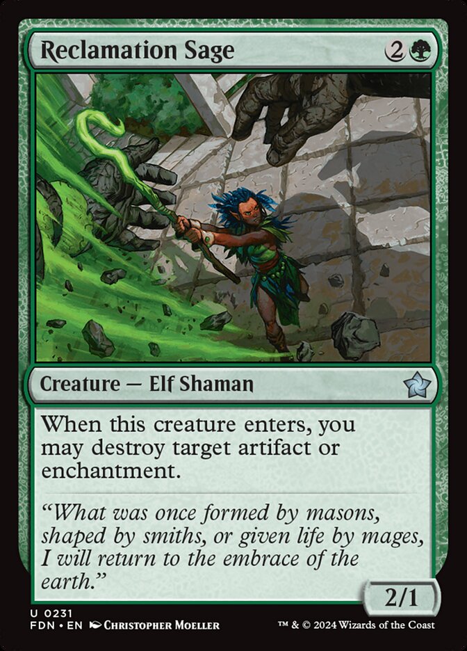 MTG Card Title: Reclamation Sage FDN/231