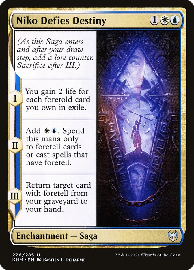 MTG Card Title: Niko Defies Destiny KHM/226