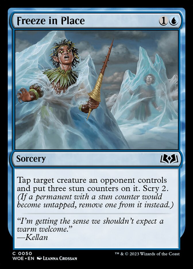 MTG Card Title: Freeze in Place WOE/50