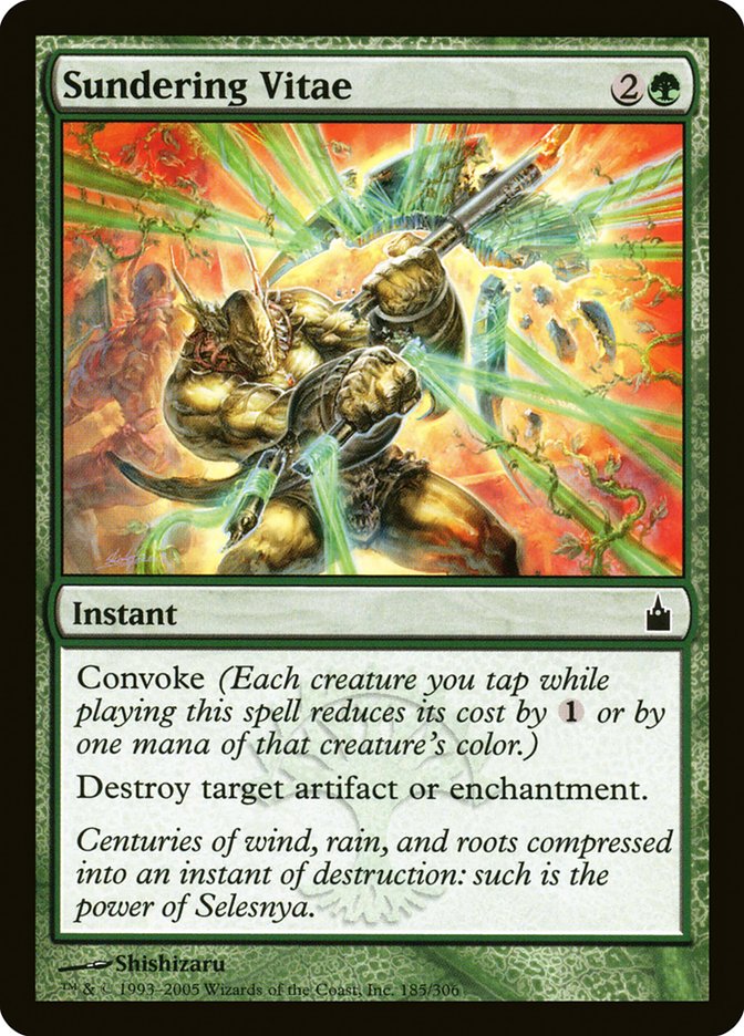 MTG Card Title: Sundering Vitae RAV/185
