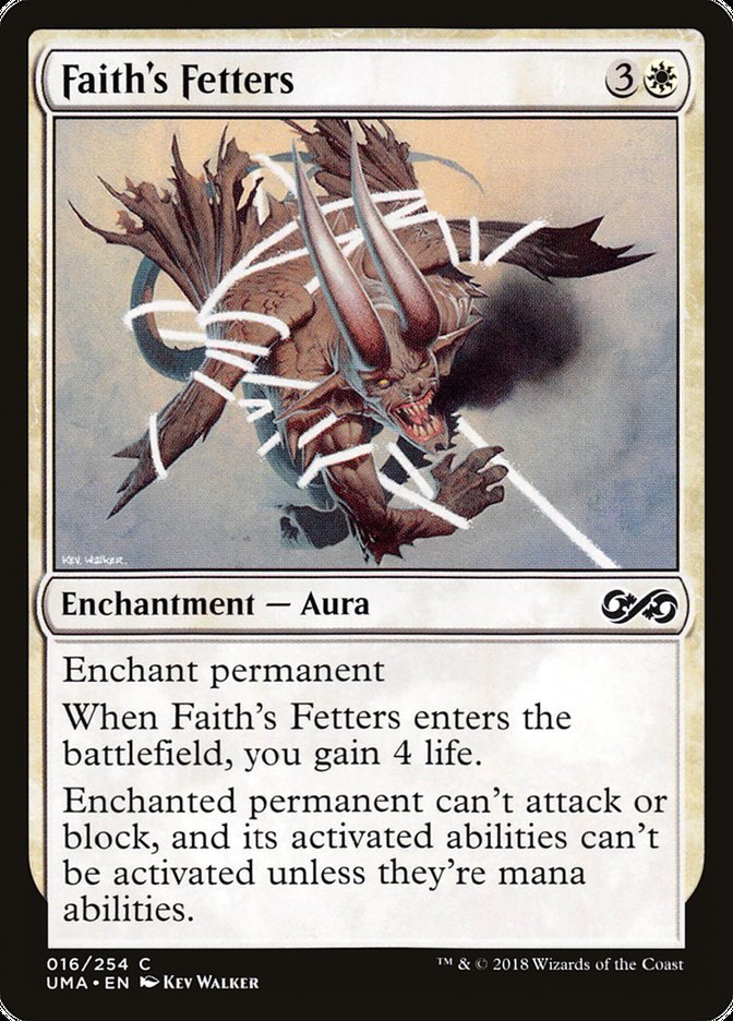 MTG Card Title: Faith's Fetters UMA/16