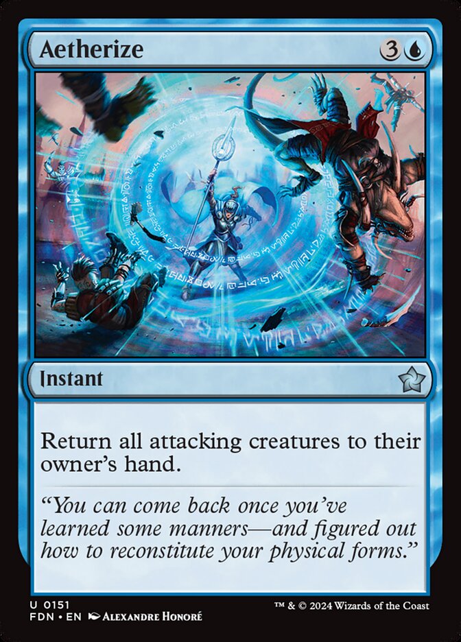 MTG Card Title: Aetherize FDN/151