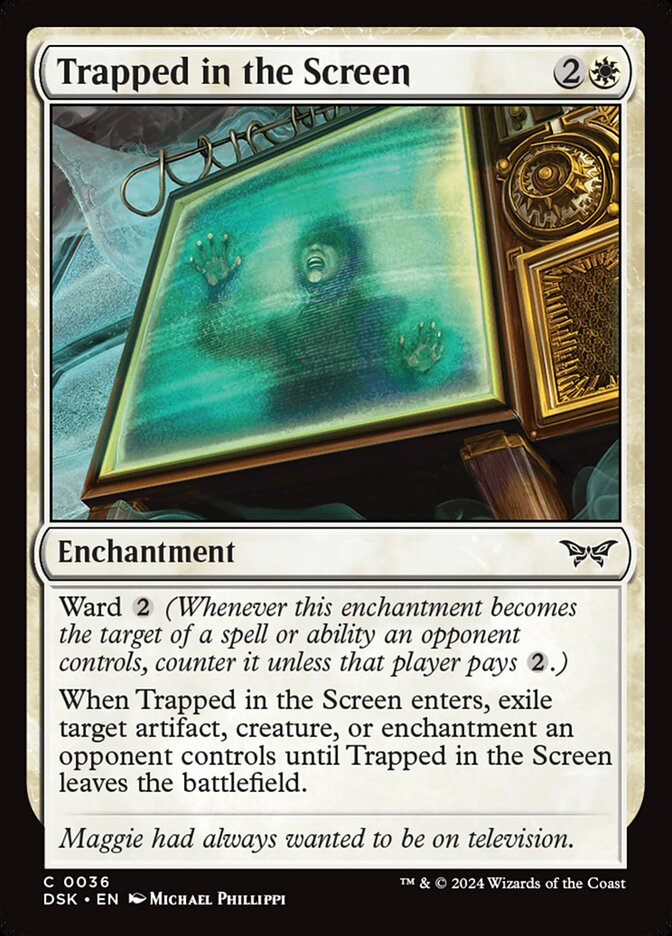 MTG Card Title: Trapped in the Screen DSK/36