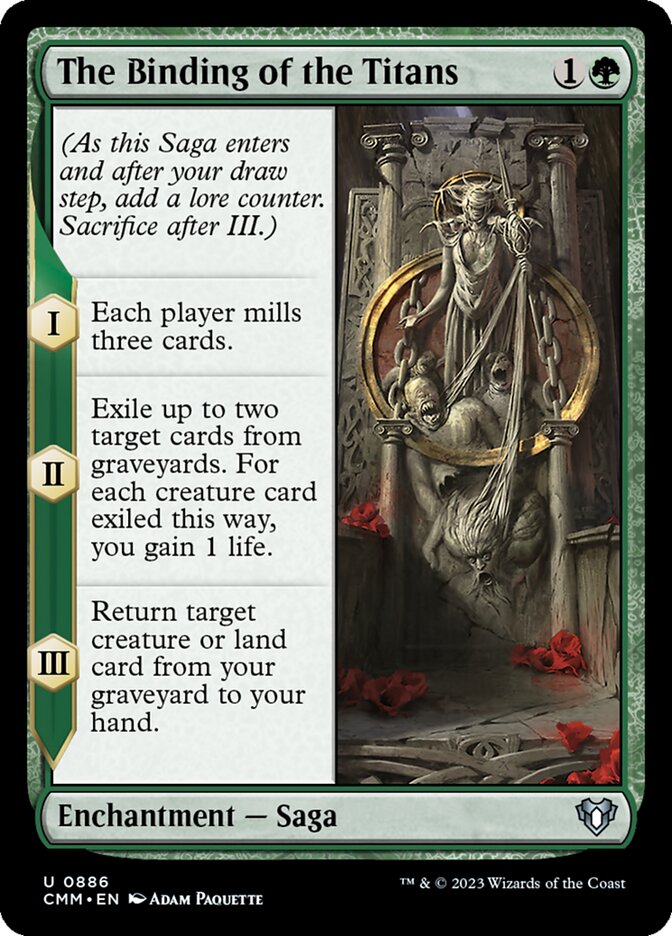 MTG Card Title: The Binding of the Titans CMM/886