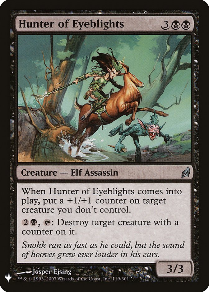MTG Card Title: Hunter of Eyeblights PLST/LRW-119