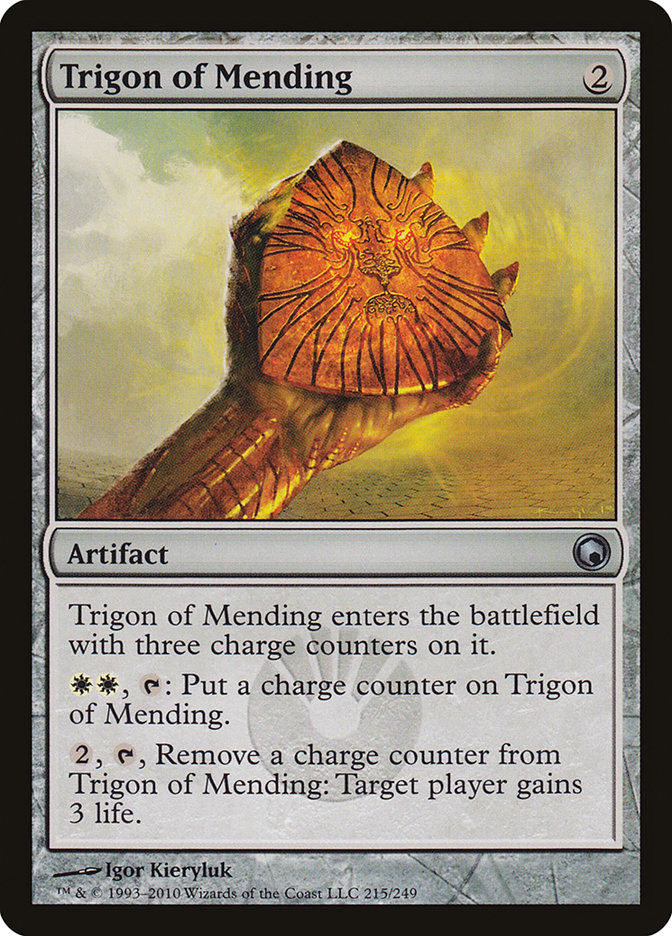 MTG Card Title: Trigon of Mending SOM/215