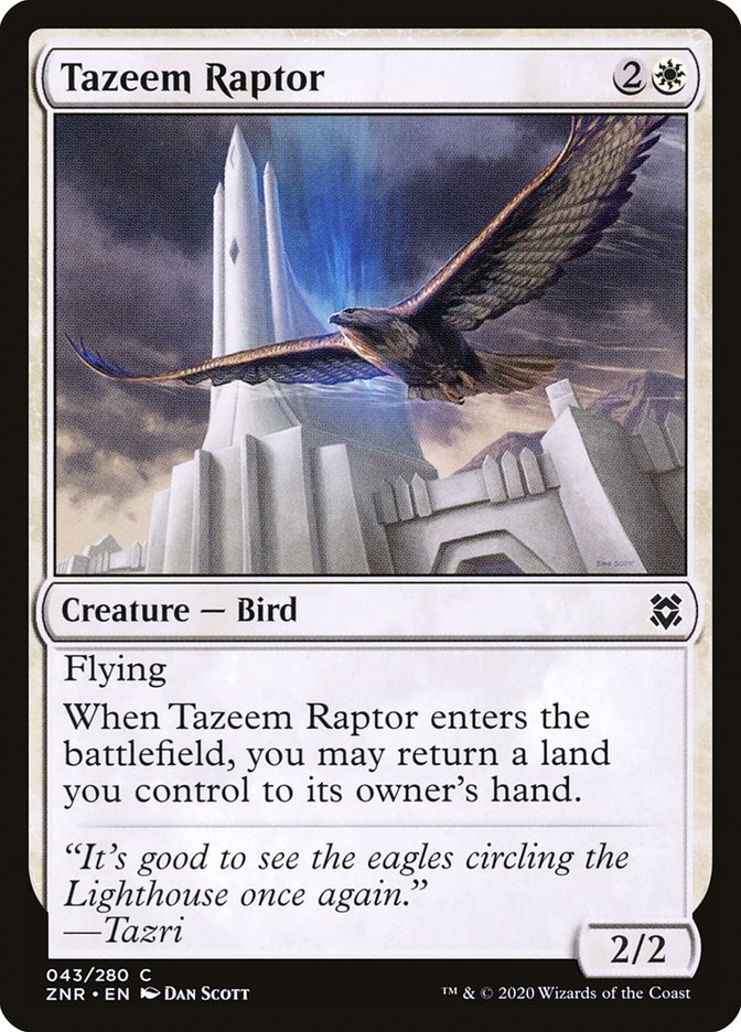 MTG Card Title: Tazeem Raptor ZNR/43