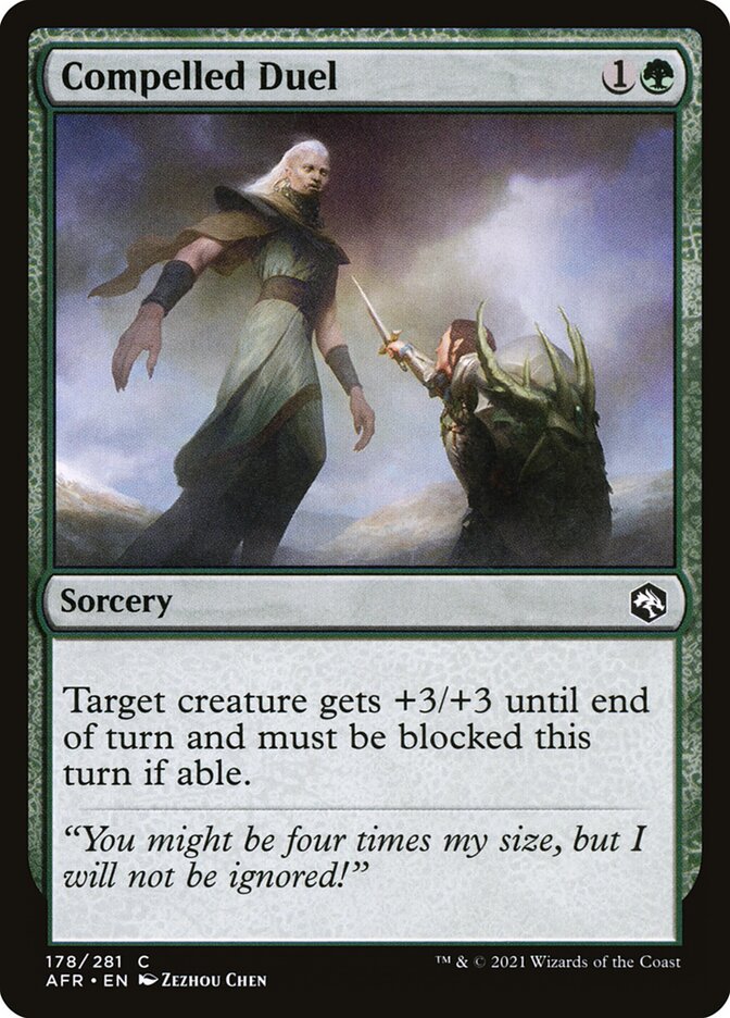 MTG Card Title: Compelled Duel AFR/178