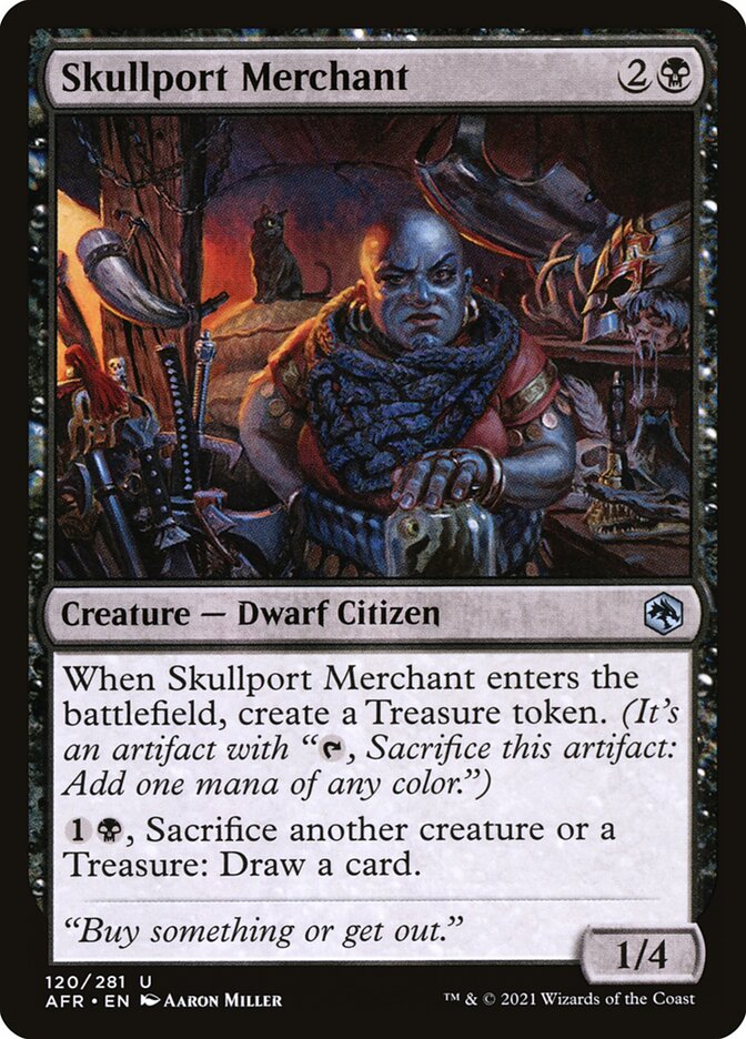 MTG Card Title: Skullport Merchant AFR/120