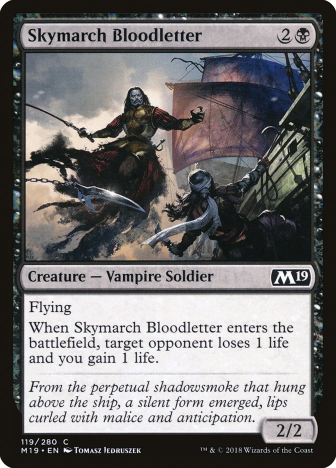 MTG Card Title: Skymarch Bloodletter M19/119