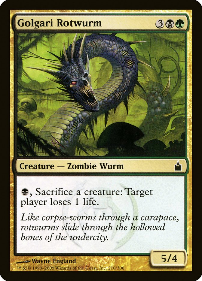 MTG Card Title: Golgari Rotwurm RAV/210