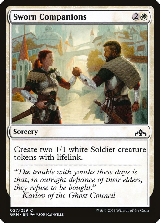MTG Card Title: Sworn Companions GRN/27