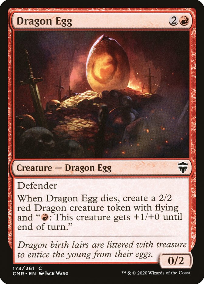MTG Card Title: Dragon Egg CMR/173