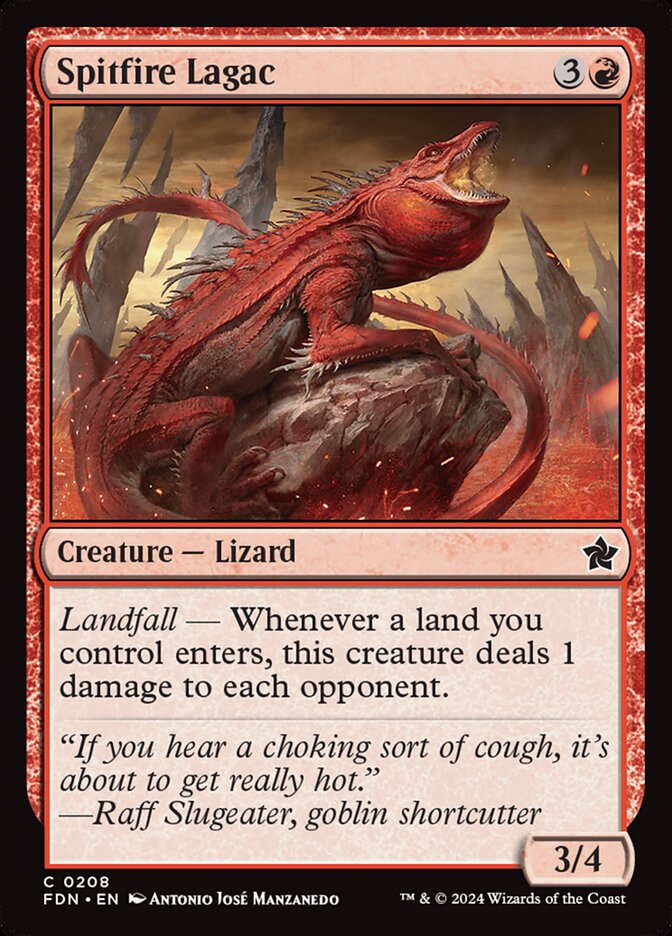 MTG Card Title: Spitfire Lagac FDN/208