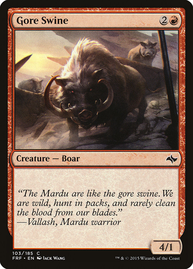 MTG Card Title: Gore Swine FRF/103