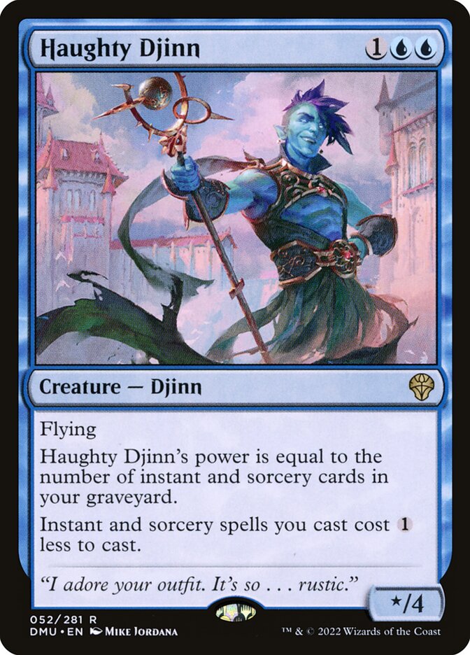 MTG Card Title: Haughty Djinn DMU/52