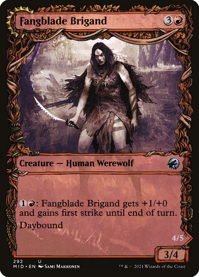 MTG Card Title: Fangblade Brigand // Fangblade Eviscerator MID/292