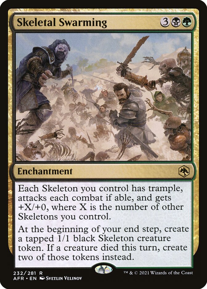 MTG Card Title: Skeletal Swarming AFR/232