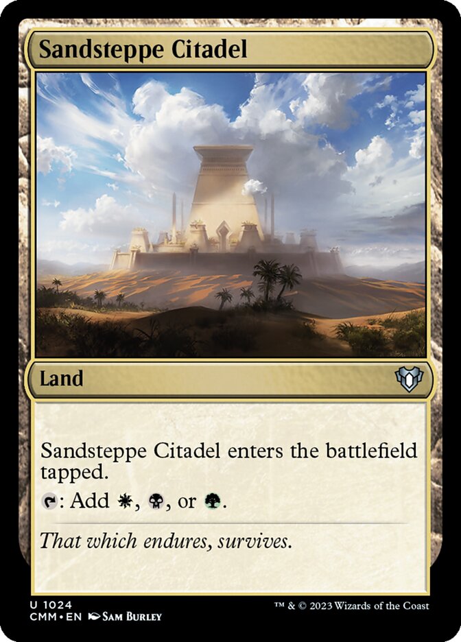 MTG Card Title: Sandsteppe Citadel CMM/1024