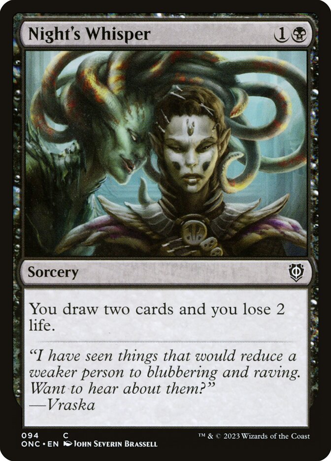 MTG Card Title: Night's Whisper ONC/94
