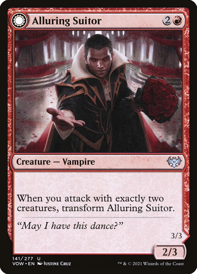MTG Card Title: Alluring Suitor // Deadly Dancer VOW/141