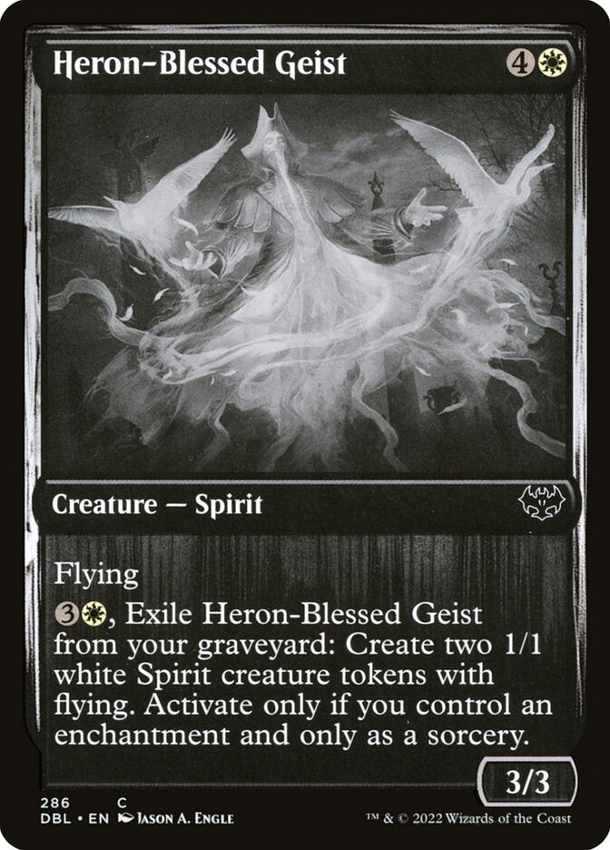 MTG Card Title: Heron-Blessed Geist DBL/286
